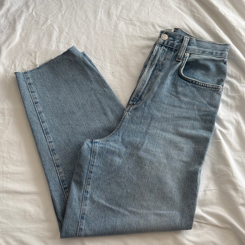 Agolde balloon jeans with raw hem